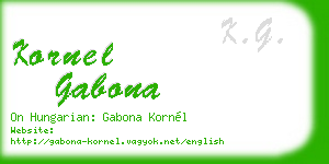 kornel gabona business card