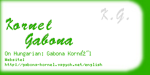kornel gabona business card
